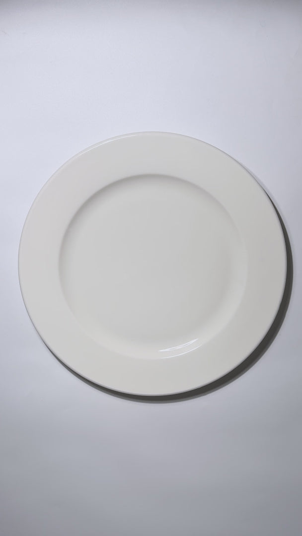 Video del plato trinche con ala de porcelana blanco Banquet de 30 cm