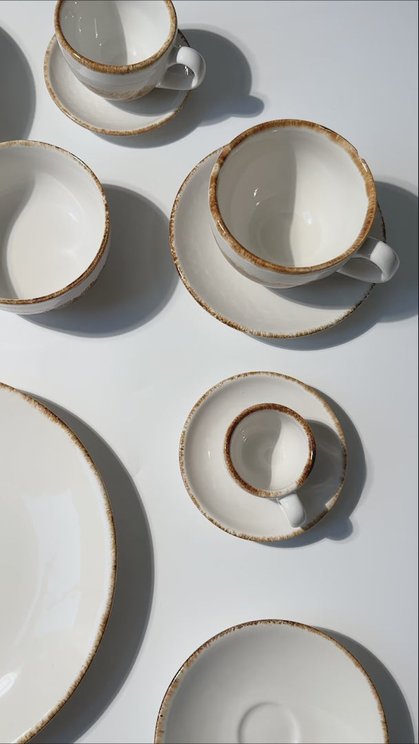 video detalles platos porcelana blanco mahahome