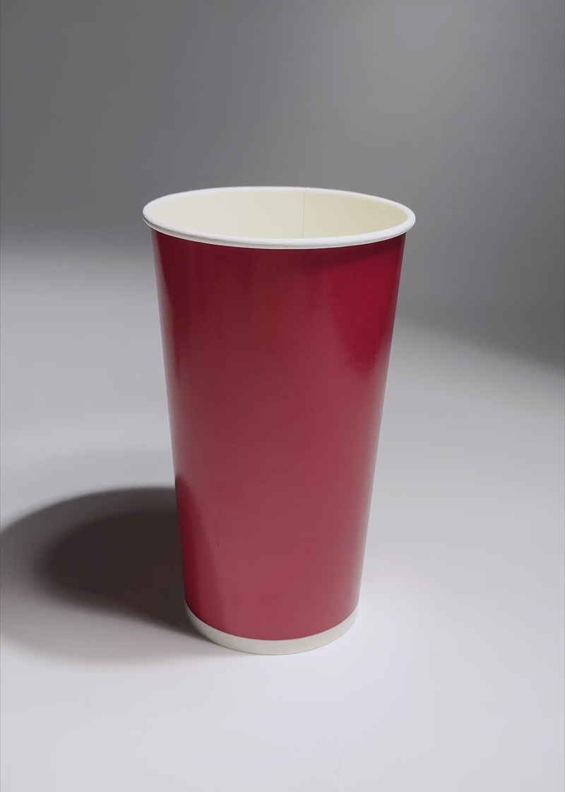 Vaso de papel para bebida frÃ­a rojo 44 oz