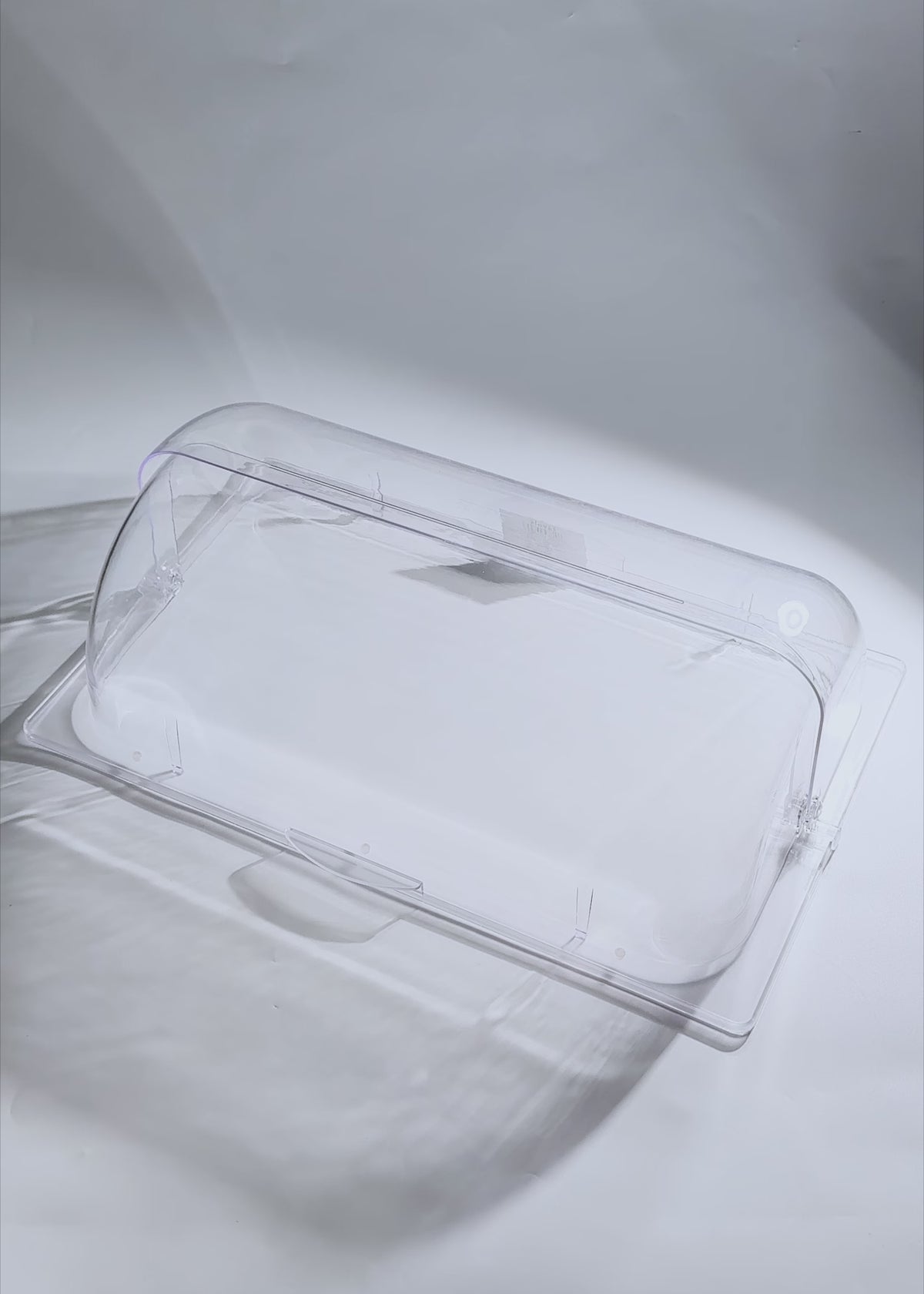 Cargar vídeo: Canasta y tapa para pan tejida rectangular grande de plástico color natural 53.3x 33 cm