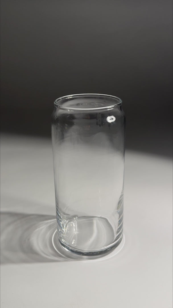 Video del diseño tipo lata y borde Safedge del vaso de vidrio 591 ml
