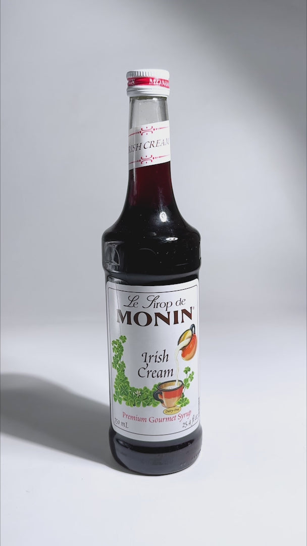 Cargar vídeo: Jarabe de crema irlandesa botella de vidrio Monin 750 ml