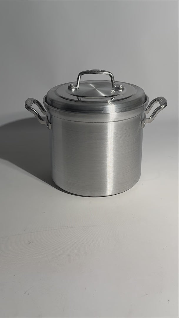 video detalles olla de aluminio maha