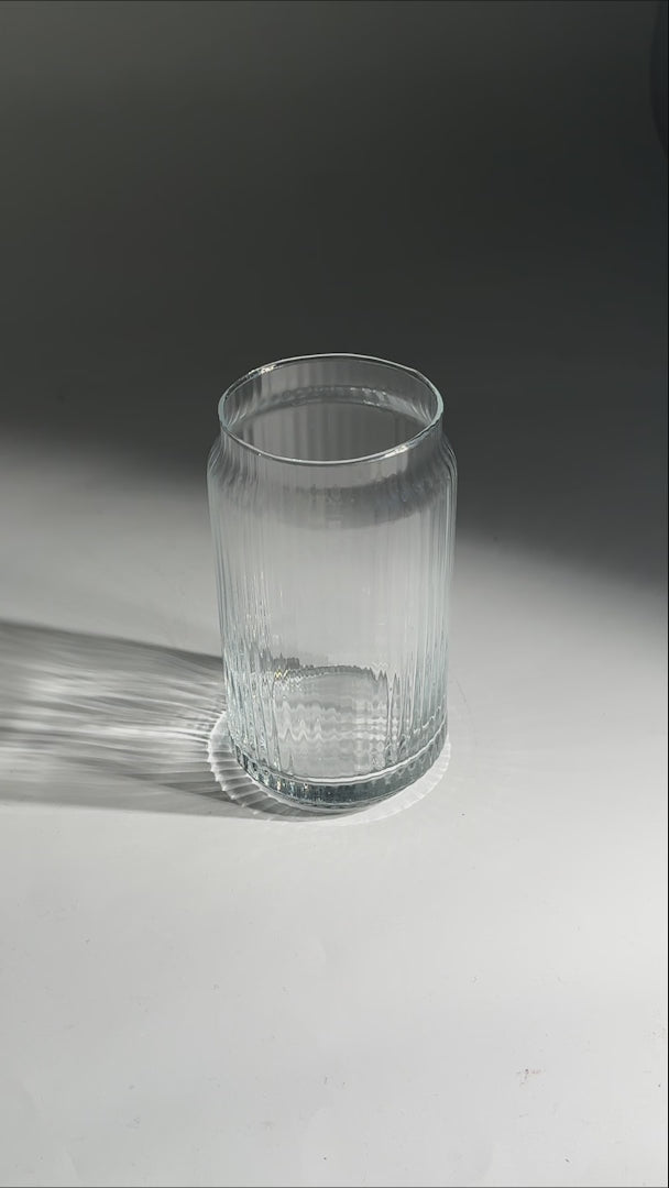 video detalles vaso de vidrio maha