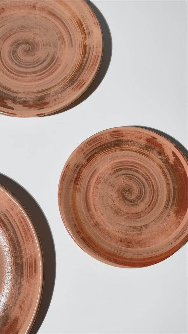 video detalles platos ceramica durazno mahahome