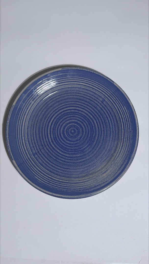 Video del diseño concéntrico y acabado azul del plato México Lindo