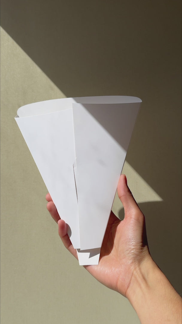 video detalles cono para crepa desechable maha