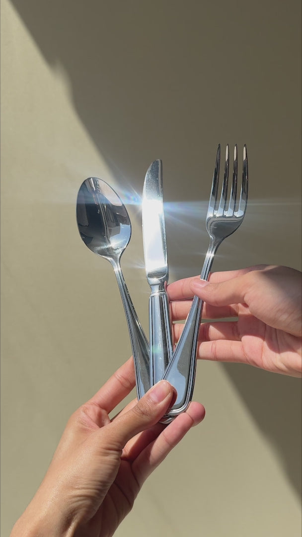 video detalles cuchillo de mesa maha