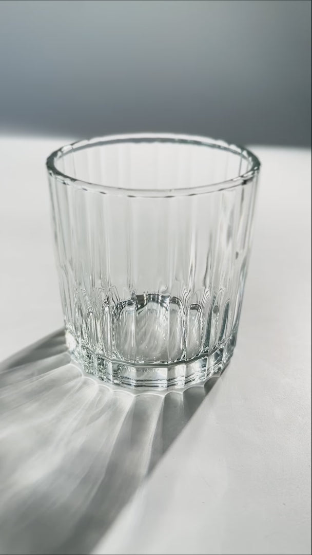 video vaso vidrio transparente old fashion maha