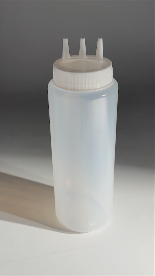 video detalles botella exprimible maha