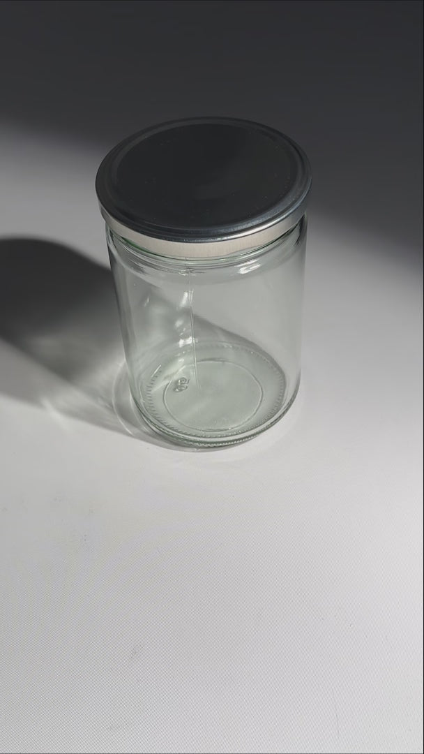 video detalles frasco de vidrio maha