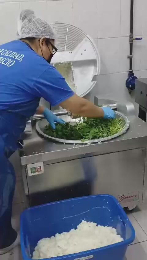 Cargar vídeo: Procesadora de alimentos de acero inoxidable plata 10 kg