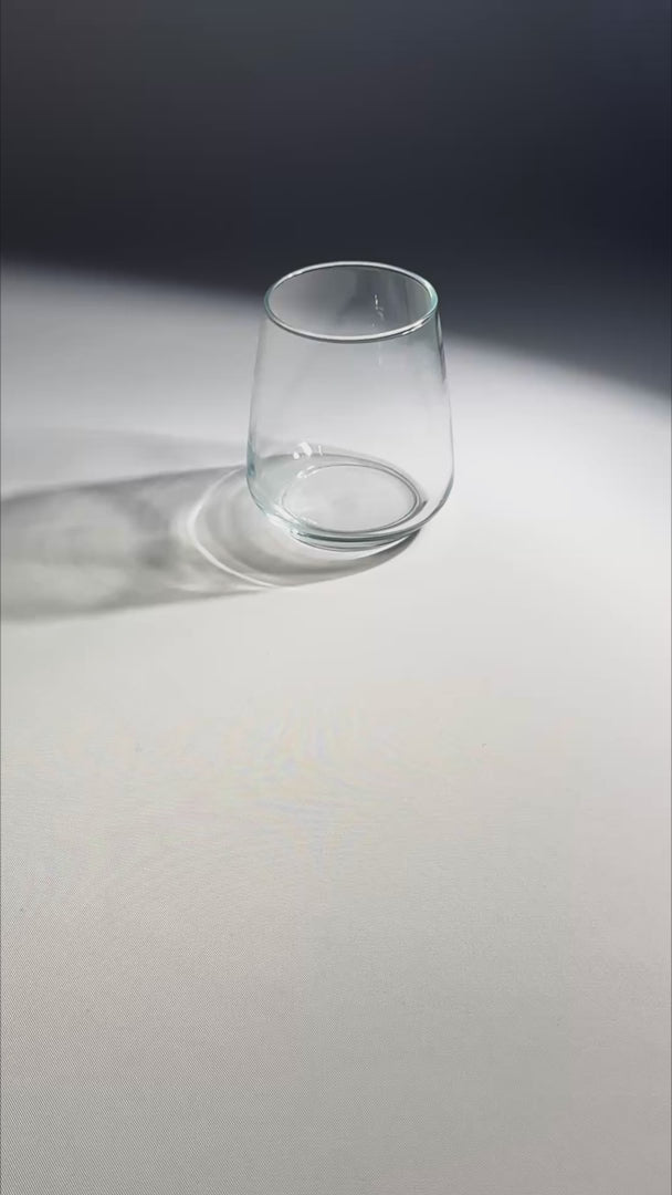video detalles vaso de vidrio templado maha