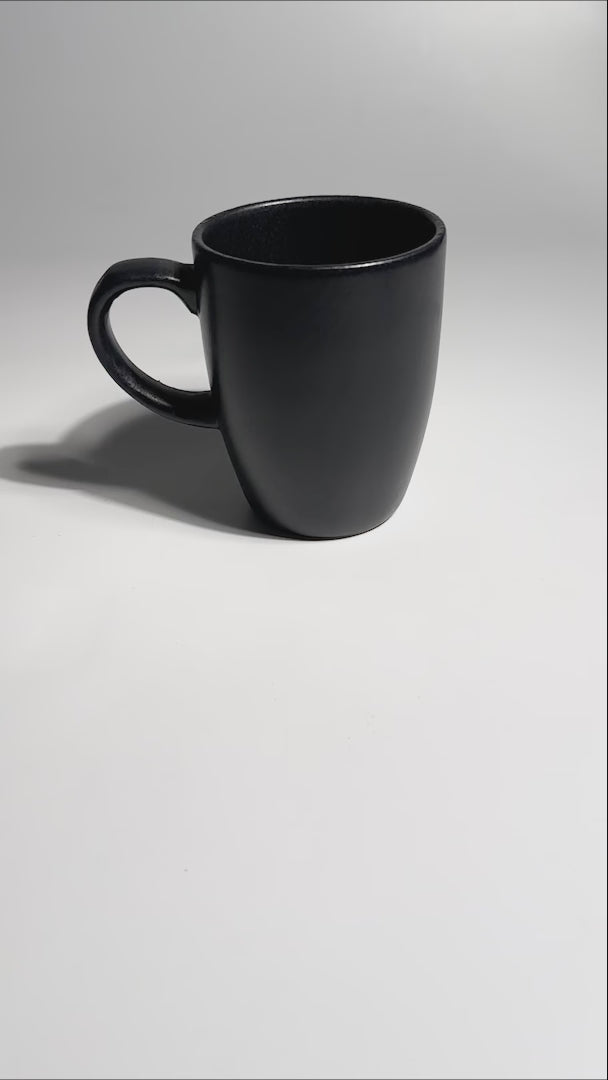 Cargar vídeo: Taza de cerámica negro mate Baltimore 350 ml