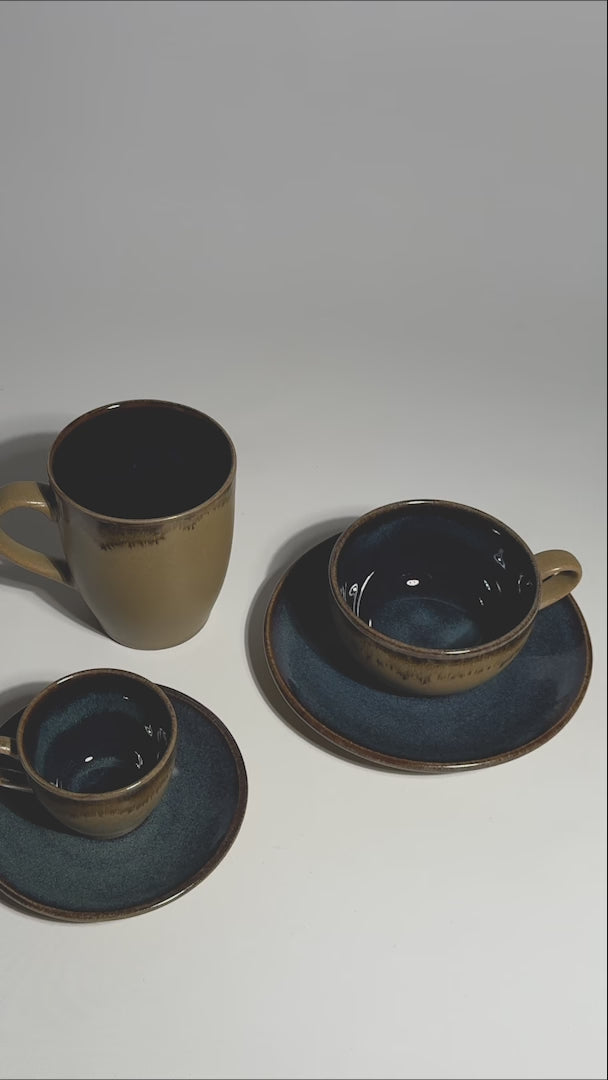 Tazas de porcelana azul Sphere Ocean