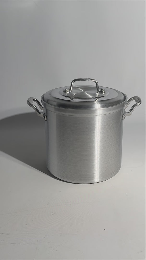 video detalles olla de aluminio maha