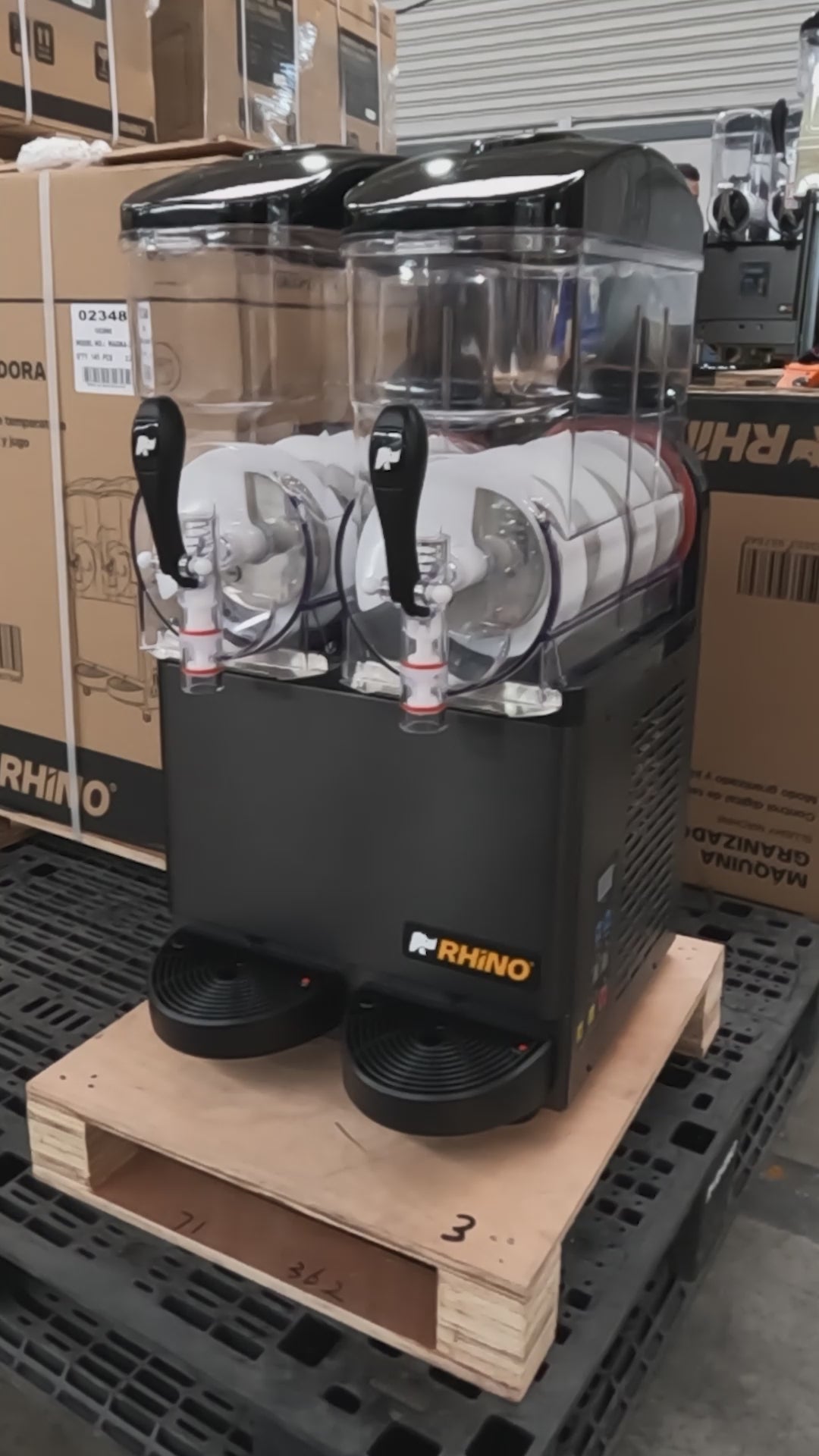 Cargar vídeo: Máquina granizadora Rhino MAGRA-2T de 24 L, 2 depósitos de 12 L