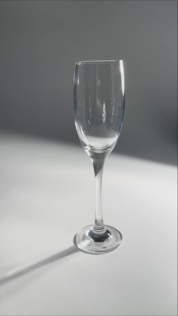 Copa flauta para champagne de vidrio transparente Barone 190 ml