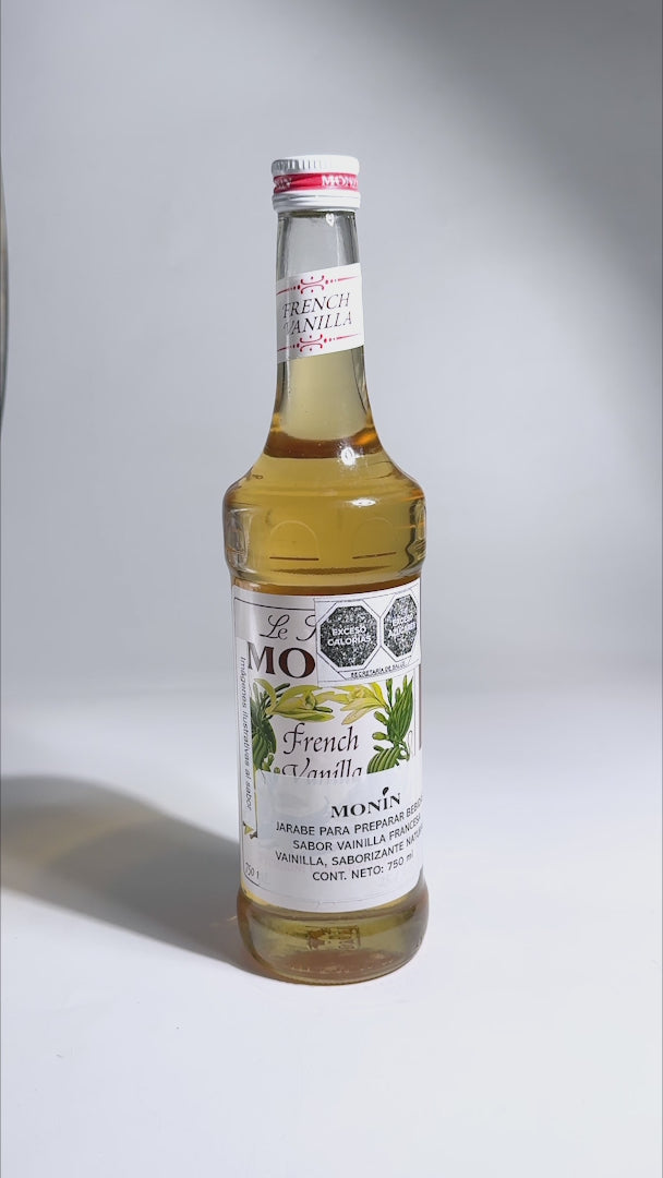 Cargar vídeo: Jarabe de vainilla botella de vidrio Monin 750 ml