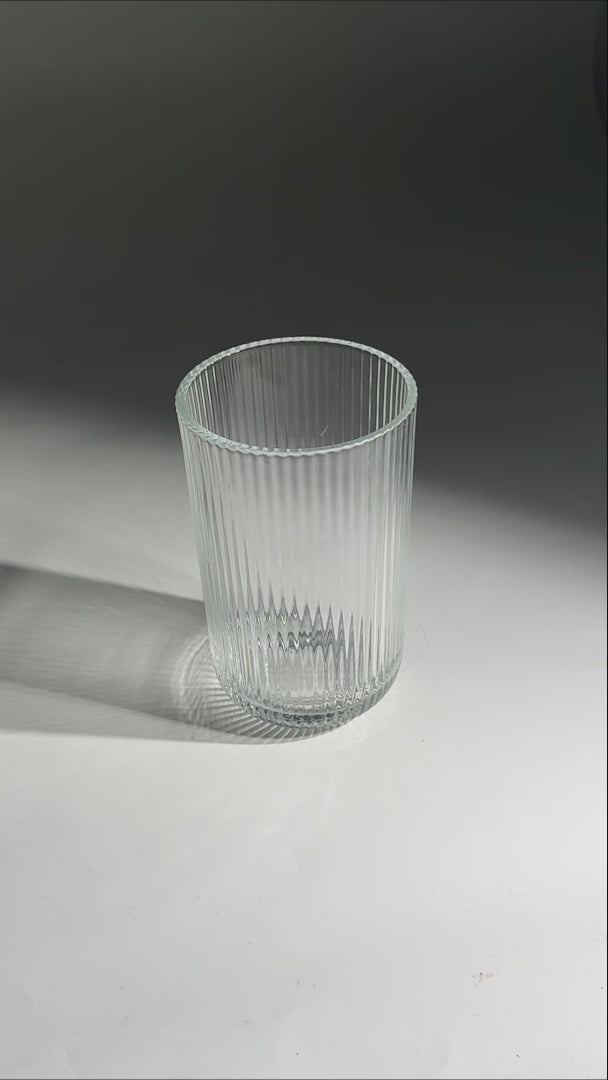 video detalles vaso de vidrio maha