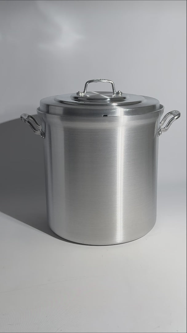 video detalles olla de aluminio maha