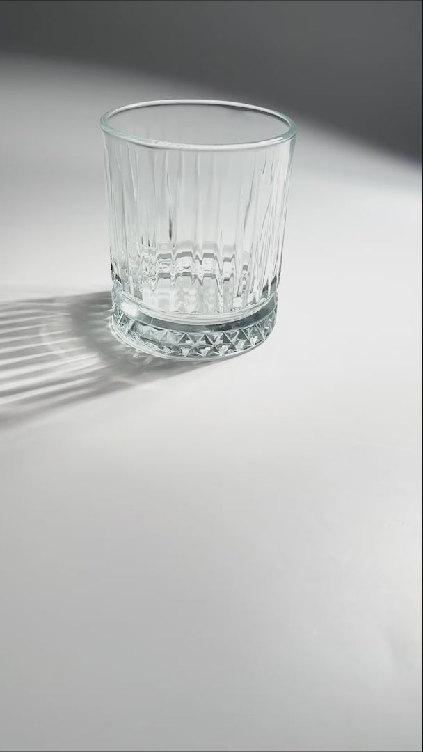 Vaso vidrio cortado transparente Elysia 355 ml