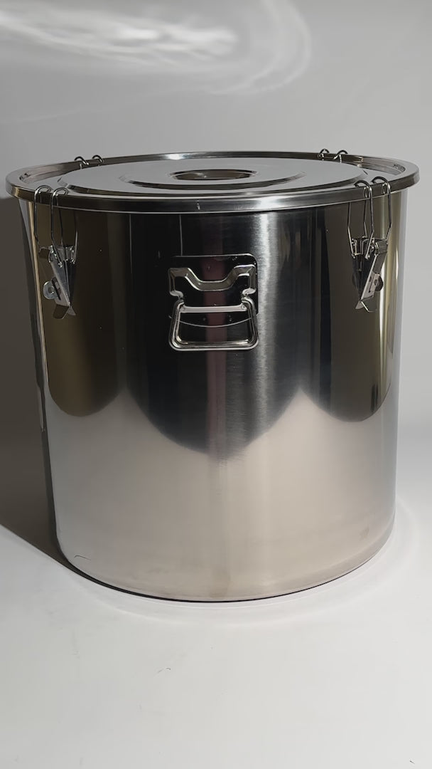 video detalles olla de acero inoxidable maha