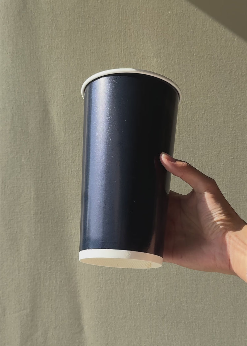 Vaso de papel para bebida frÃ­a azul 44 oz