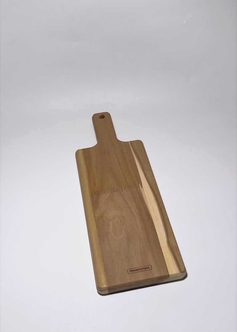 Tabla para servir rectangular de madera con mango 40x13.5 cm — video de producto
