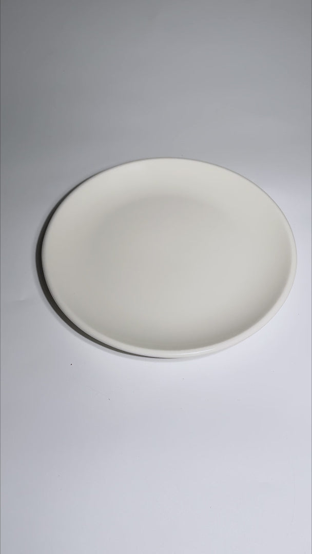 Cargar vídeo: Plato trinche de porcelana vitrificada premium blanco muy resistente Gourmet Ø 19 cm