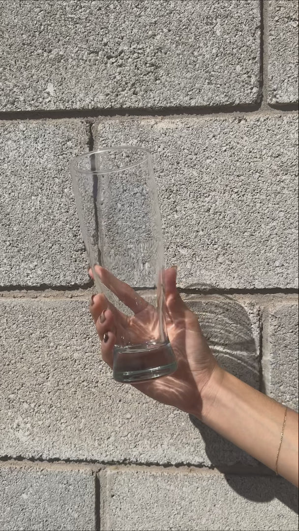 video detalles vaso de vidrio maha