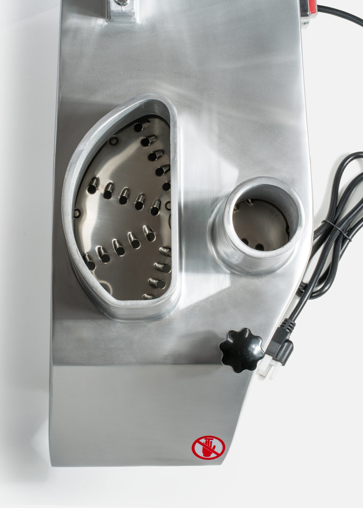 Procesadora de alimentos con discos de corte de acero inoxidable