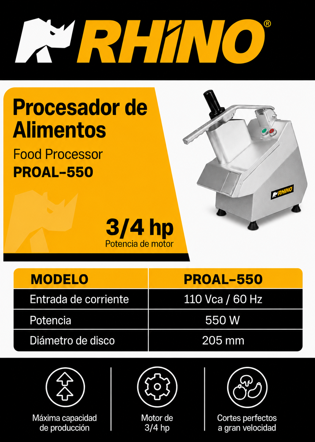 compra procesador de alimentos rhino de venta solo en maha