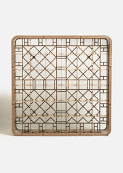 Rack para 36 vasos de plástico reforzado café 50x50 cm