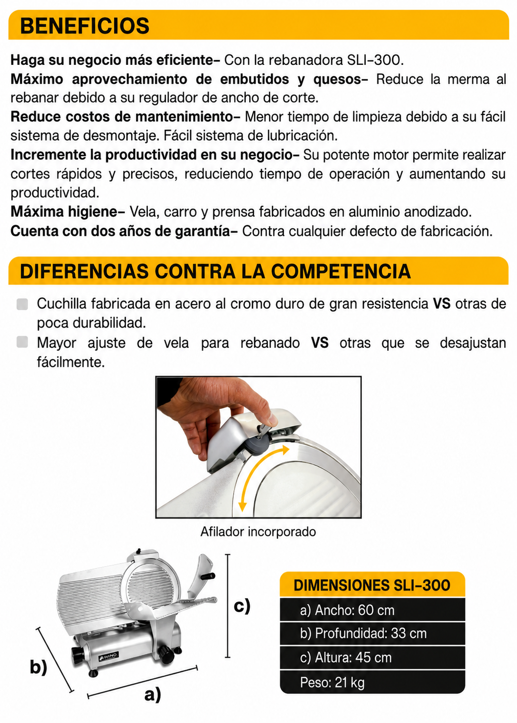 precio compra rebanadora de queso y jamon rhino de venta en maha