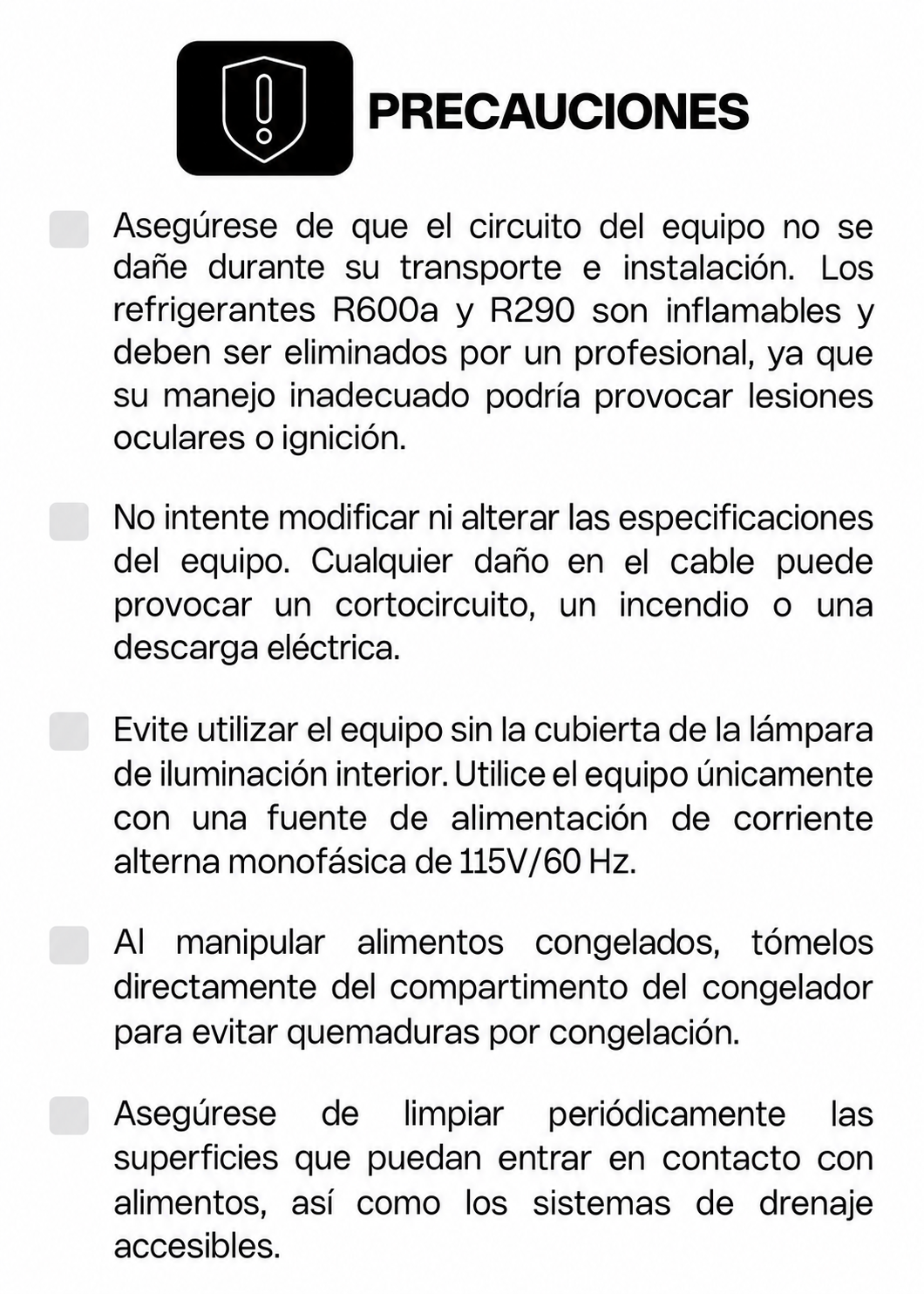 Ficha técnica y detalle de especificaciones del refrigerador vertical Rhino 13 ft³ de 211.5 L, imagen 32