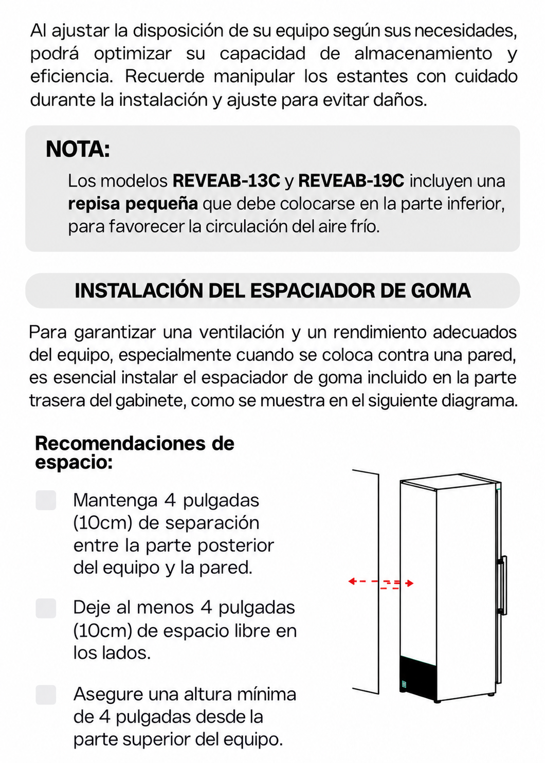 Ficha técnica y detalle de especificaciones del refrigerador vertical Rhino 13 ft³ de 211.5 L, imagen 17