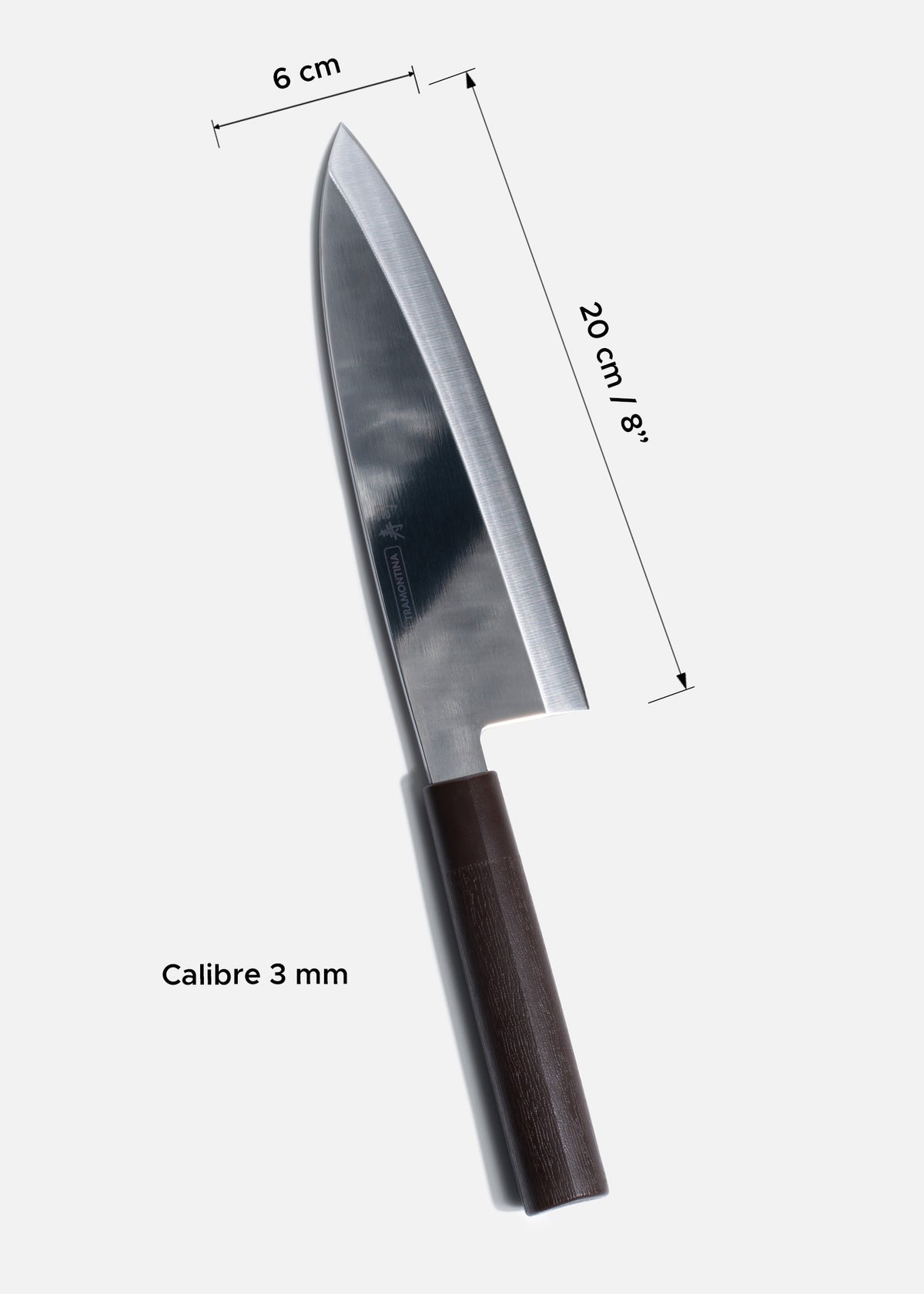 tamaño cuchillo deba acero inoxidable maha