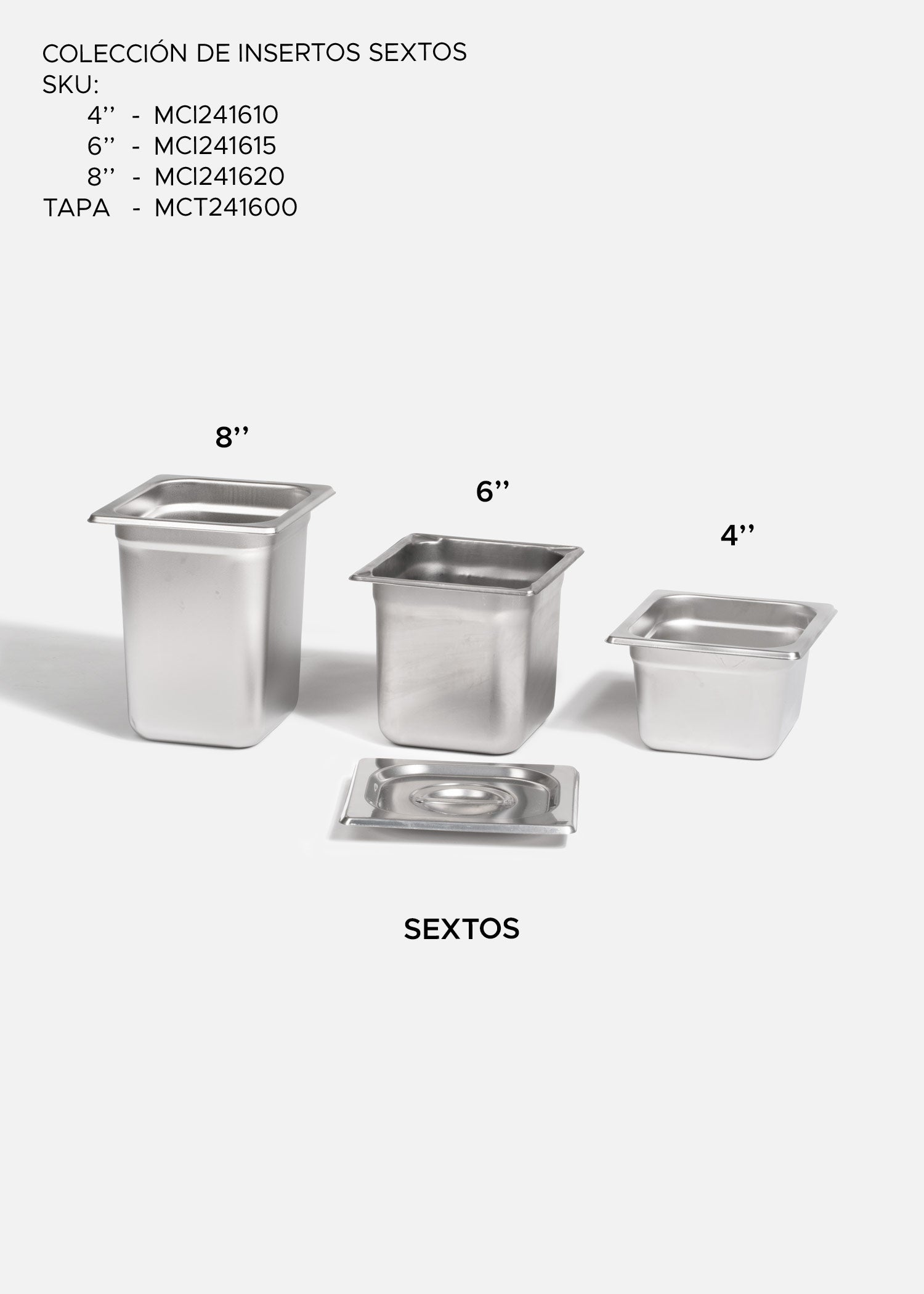 compra inserto de acero inoxidable maha