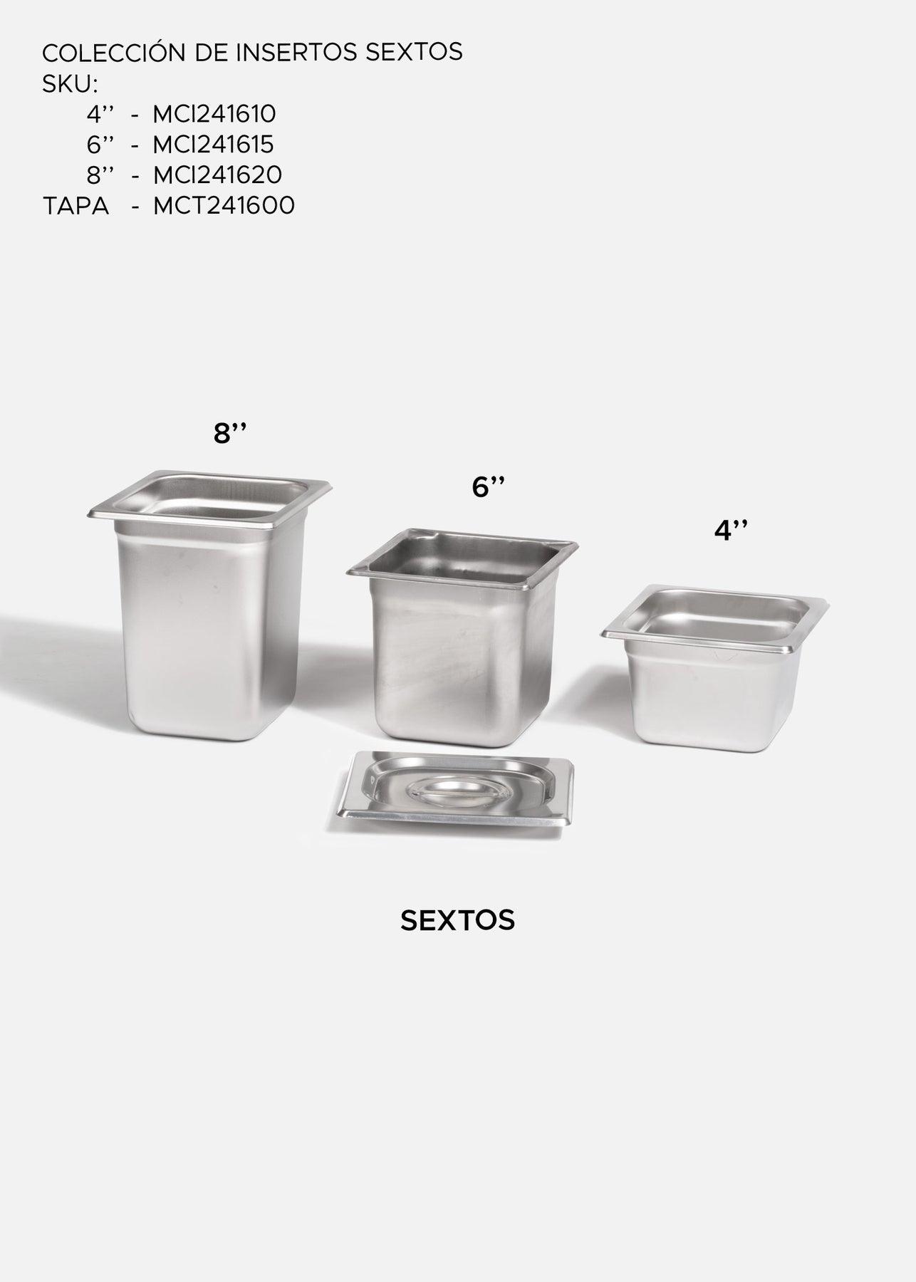 compra inserto de acero inoxidable maha