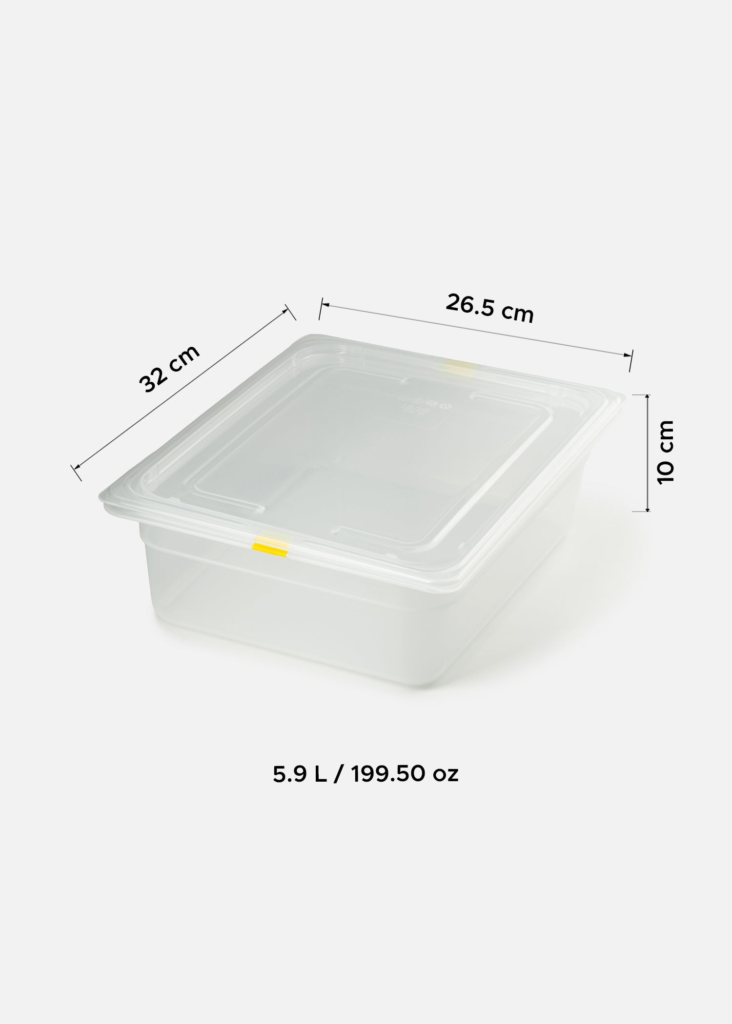 Insertos con tapa de plástico (polipropileno) transparente profundidad 4"/ 10 cm
