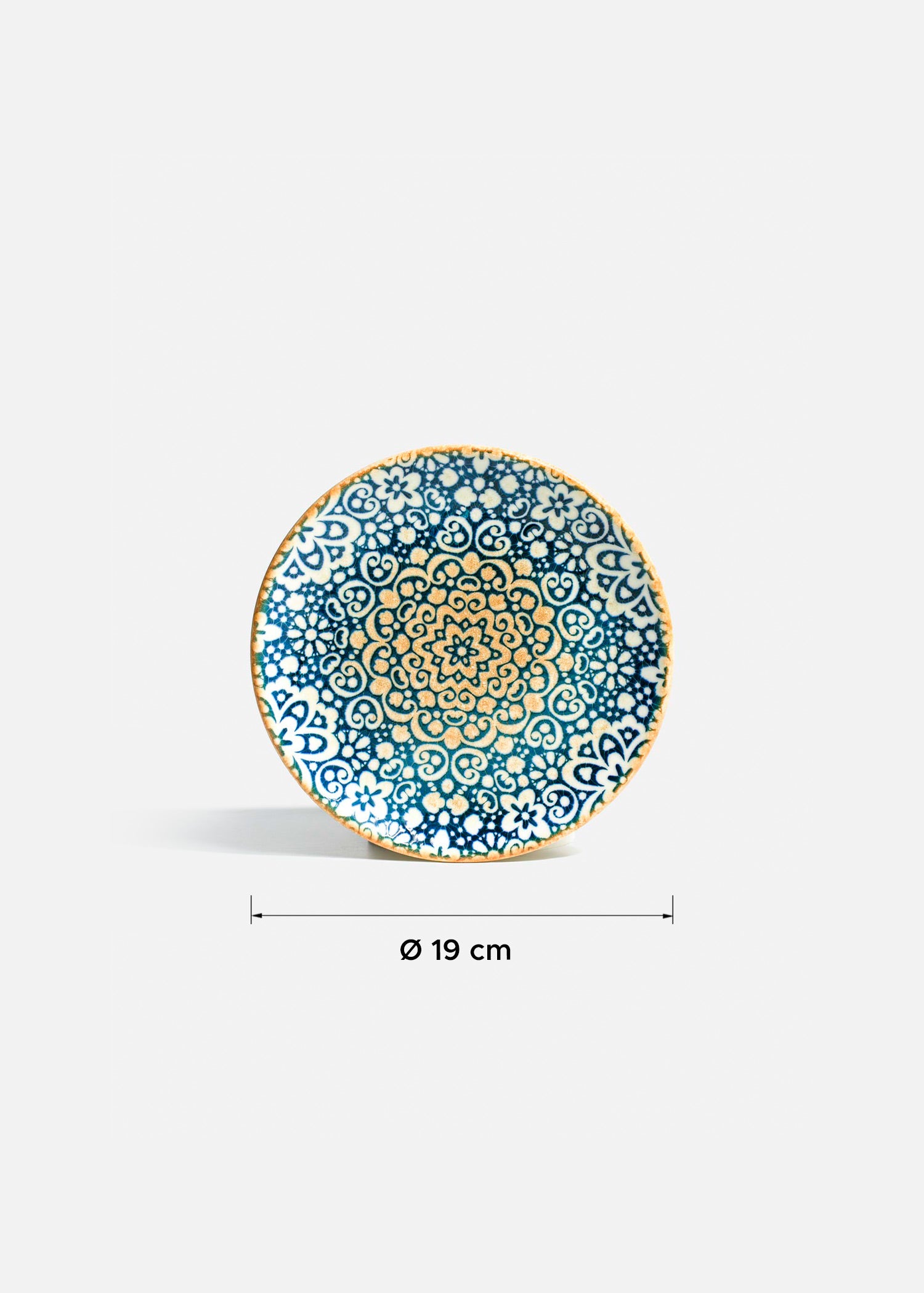 tamaño platos porcelana azul maha