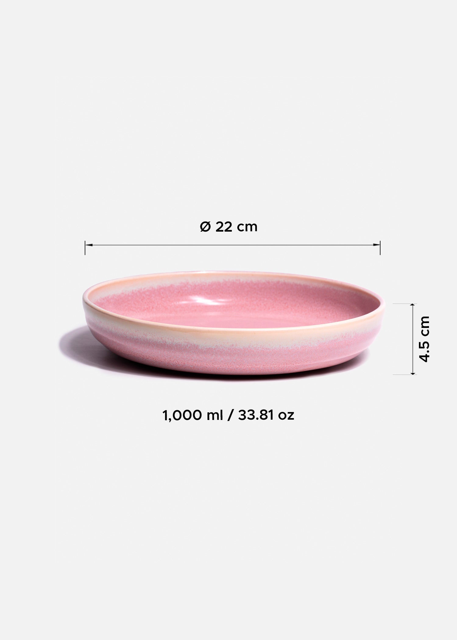 tamaño platos porcelana rosa maha