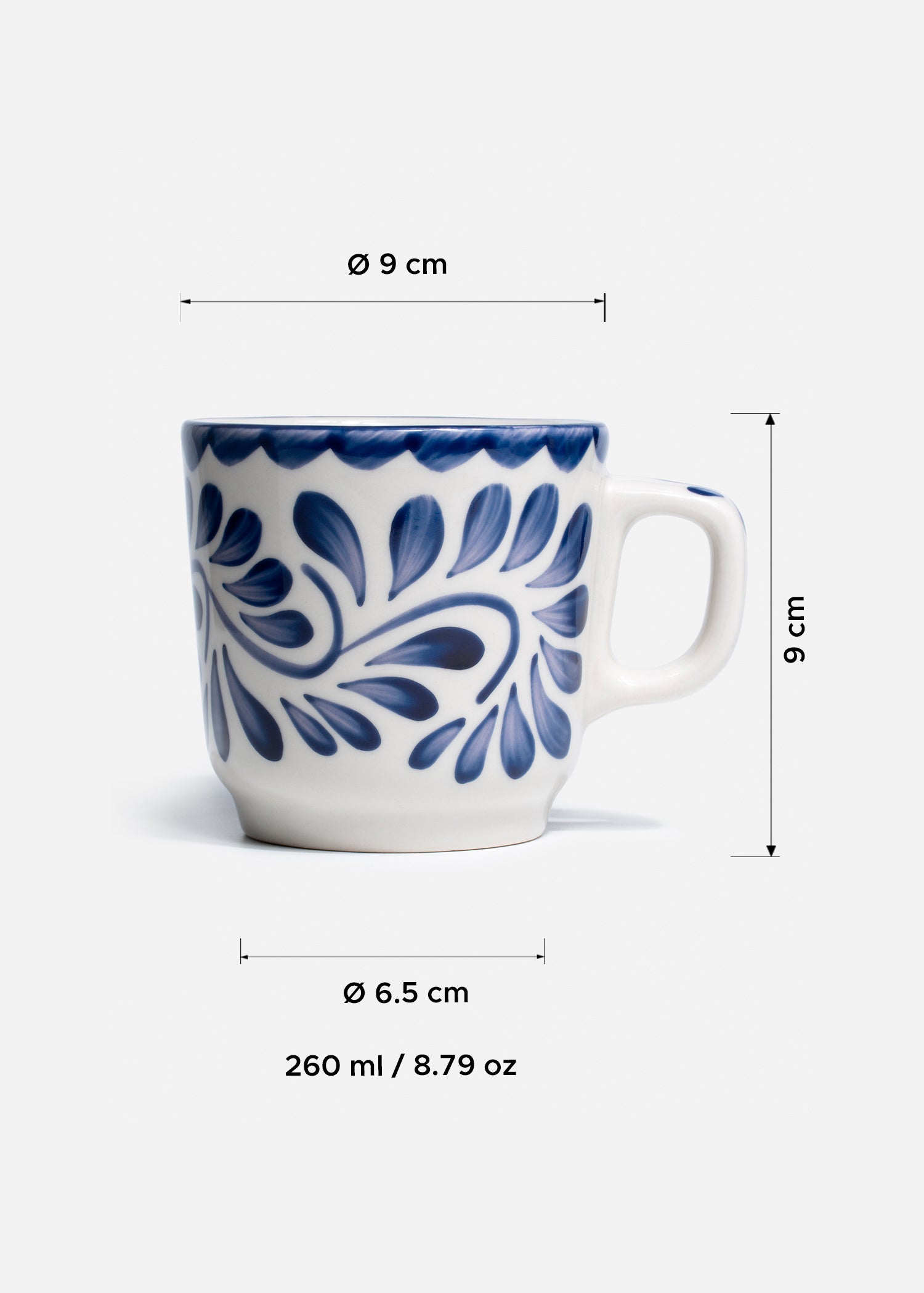 tamaño taza porcelana maha
