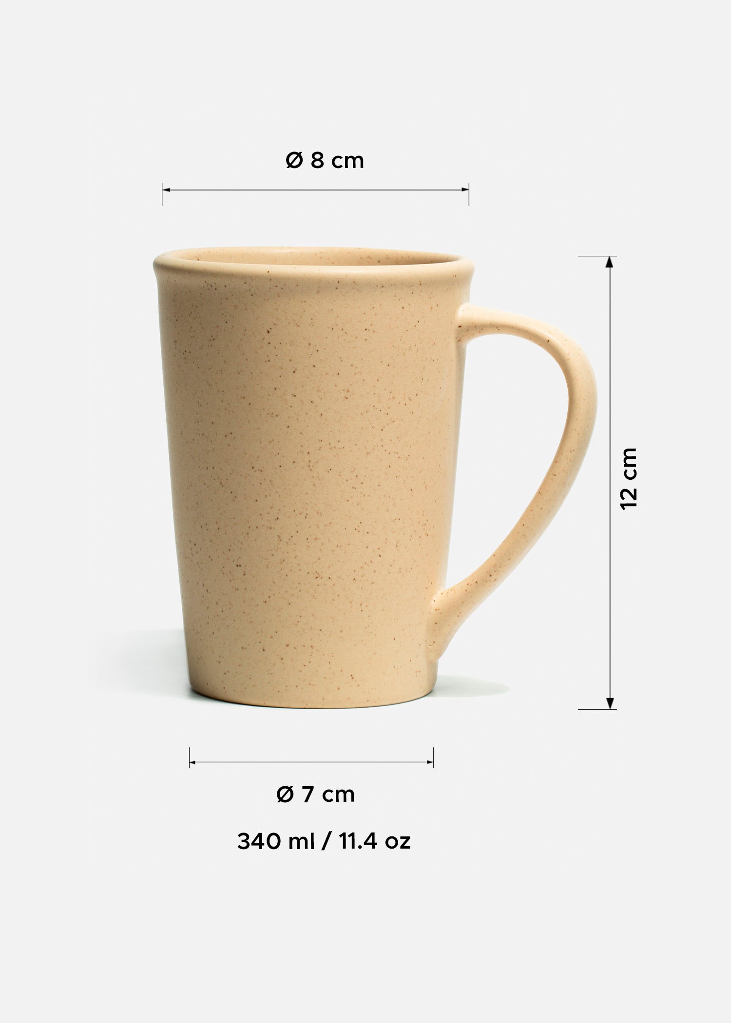 tamaño taza ceramica beige maha