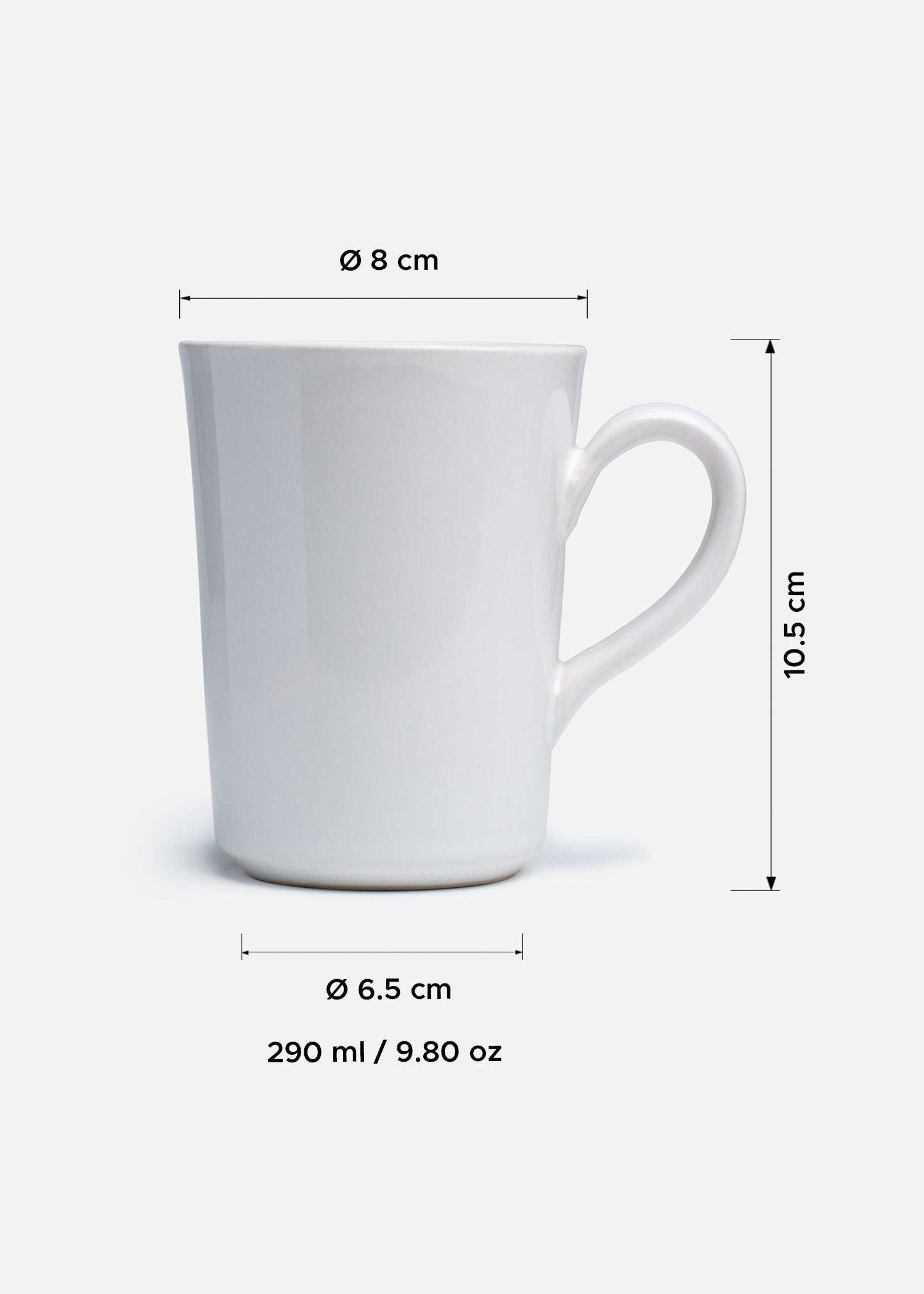 tamaño taza ceramica blanco maha