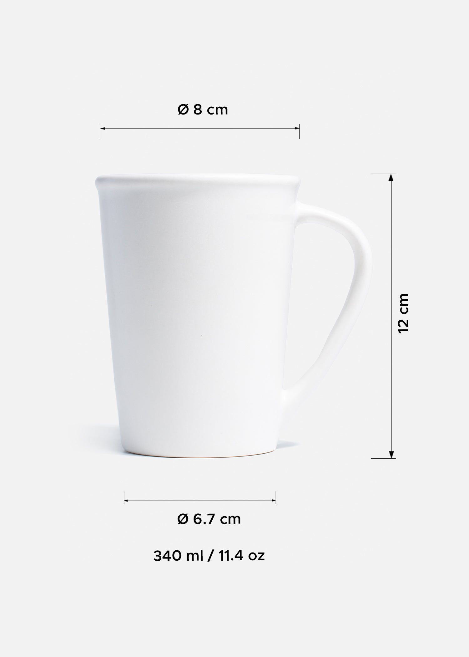 tamaño taza porcelana blanco maha