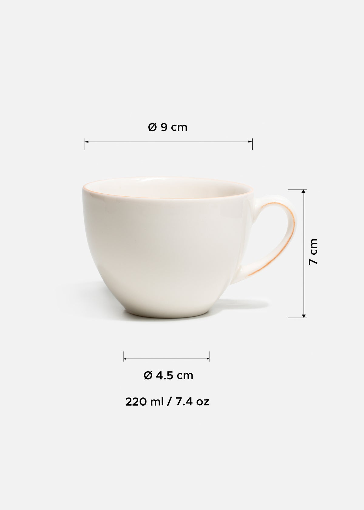 tamaño taza porcelana arena maha
