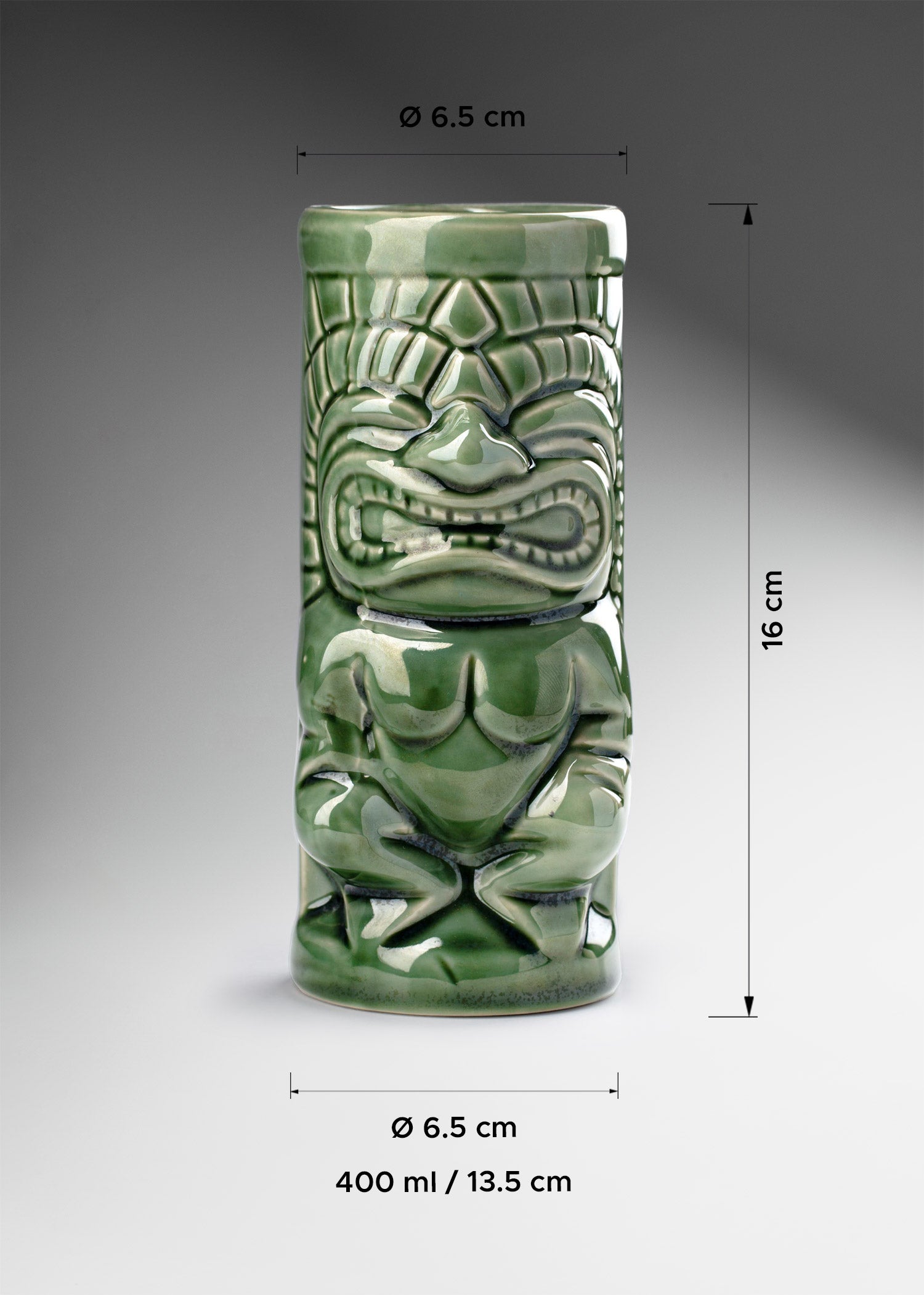 tamaño vaso tiki maha