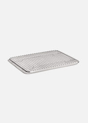 Rejilla elevadora de alambre de acero inoxidable plata para inserto gastronómico medio 25.5 x 20.5 — imagen de producto
